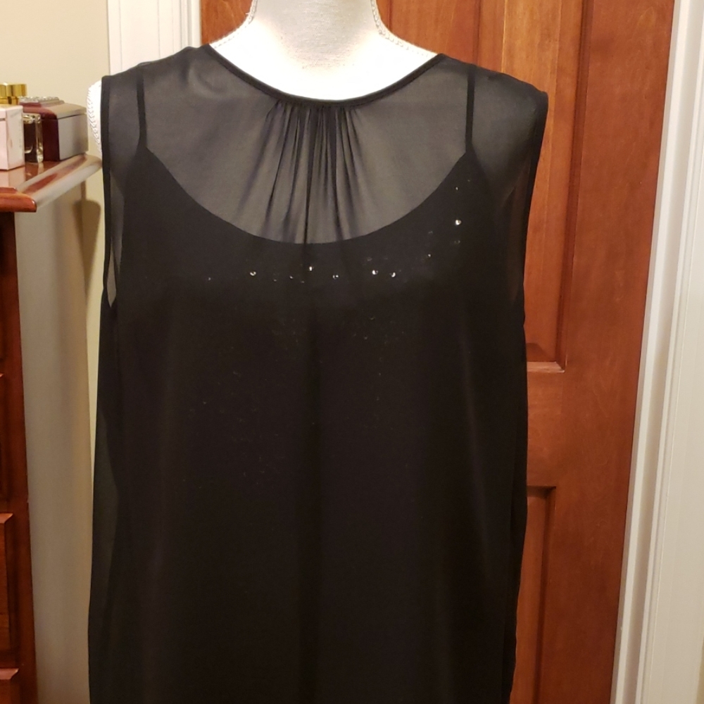 Black Two Piece Camisole Blouse